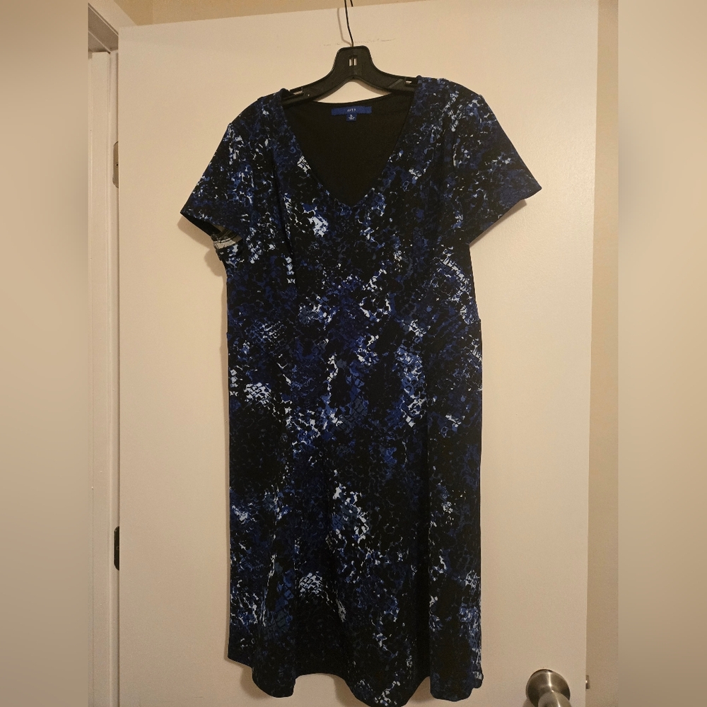 Apt 9 Blue Absract Patterned Dress XL